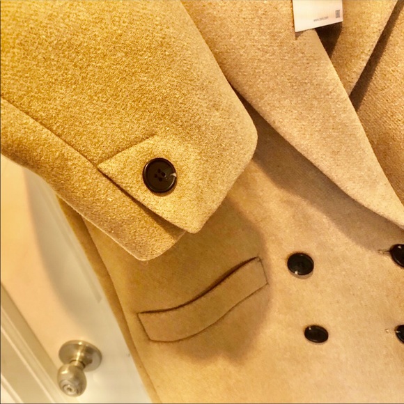LAST ❤️NWT ZARA CAMEL MASCUINE COAT - Picture 14 of 16